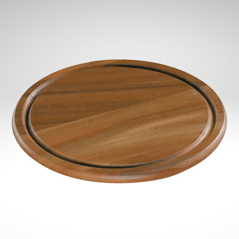 Acacia Cheese/Steak Plate, round, 11.8" dia.