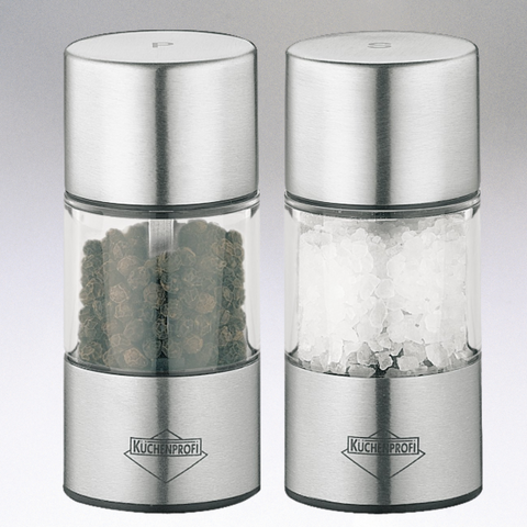 Salt and Pepper Grinder Set - KucheCraft Intuitive Salt Grinder