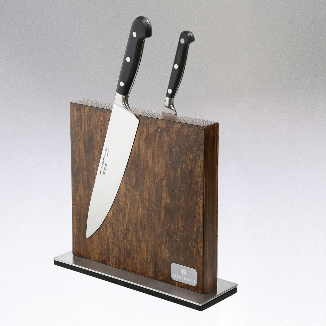 Wooden Magnetic Knife Stand Block - Oak